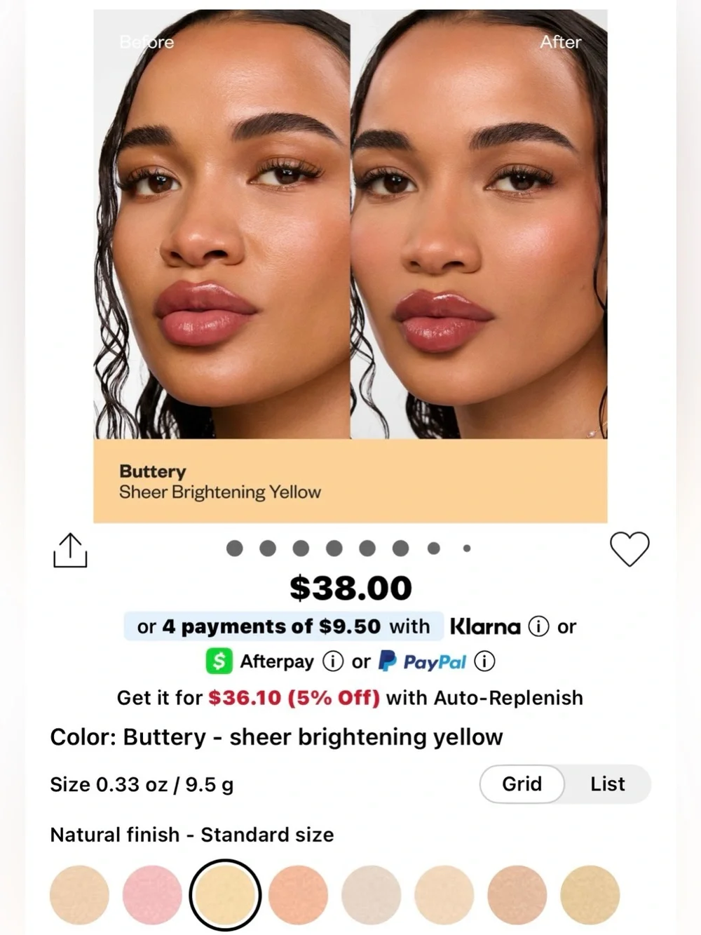 Kosas Cloud Set Baked Setting & Smoothing Powder - Buttery Yellow Box
